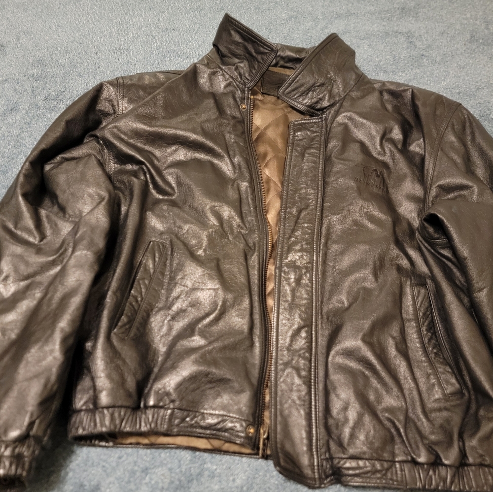 Port Authority Men's Black Leather Jacket
